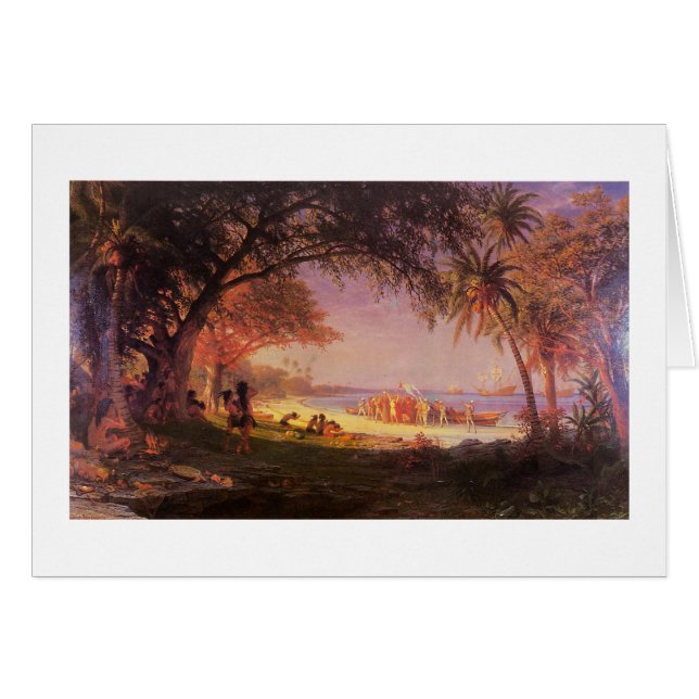 Bierstadt Albert, L'Atterrissage de Colomb (Devant horizontal)