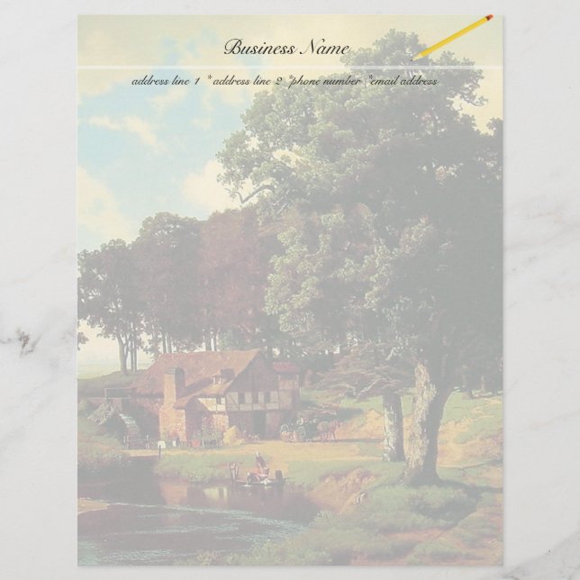 Bierstadt Albert, Une Usine Rustique (Devant)