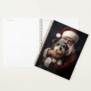 Biewer Terrier avec le Père Noël Fête de Noël