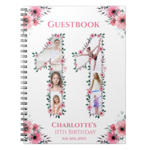 Big 11e anniversaire fille photo rose Fleur livre