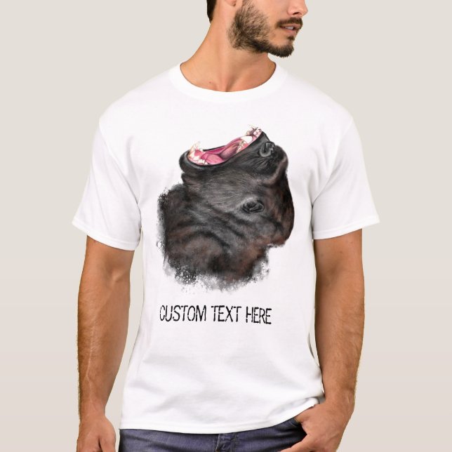 Big Angry Gorilla T-Shirt Fun - Votre Texte (Devant)