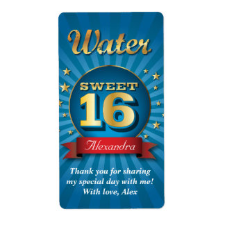 Big Bash Sweet 16 Étiquette bouteille d'eau