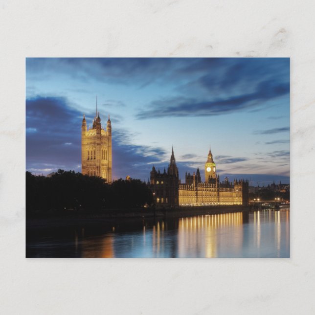 Big Ben à la carte postale de nuit (Devant)