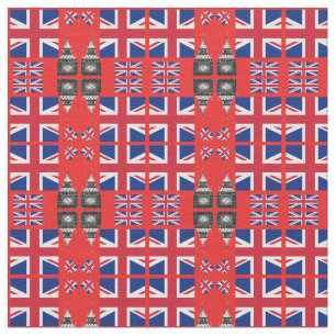 Big Ben, British Flag, tissu branché au Royaume-U
