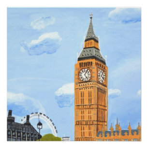Big Ben Londres Affiche Brillant
