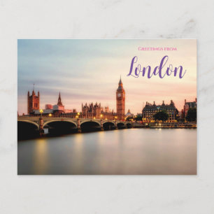 Big Ben Londres Angleterre Carte postale de voyage