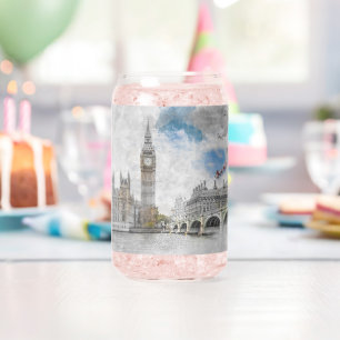 Big Ben Londres Verre Canette Voyage Artistique