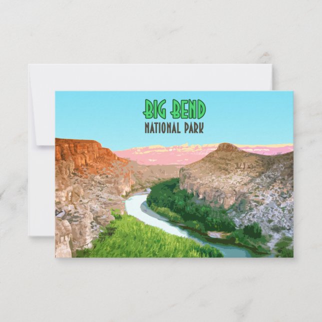Big Bend National Park Texas Flat Card (Devant)