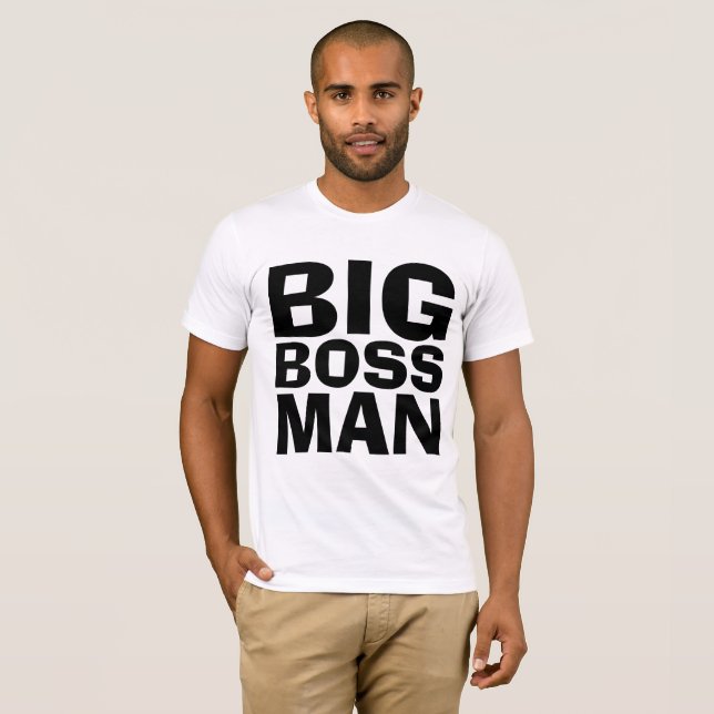 BIG BOSS MAN Hommes's Funny T-shirts Tee - shirts (Devant entier)