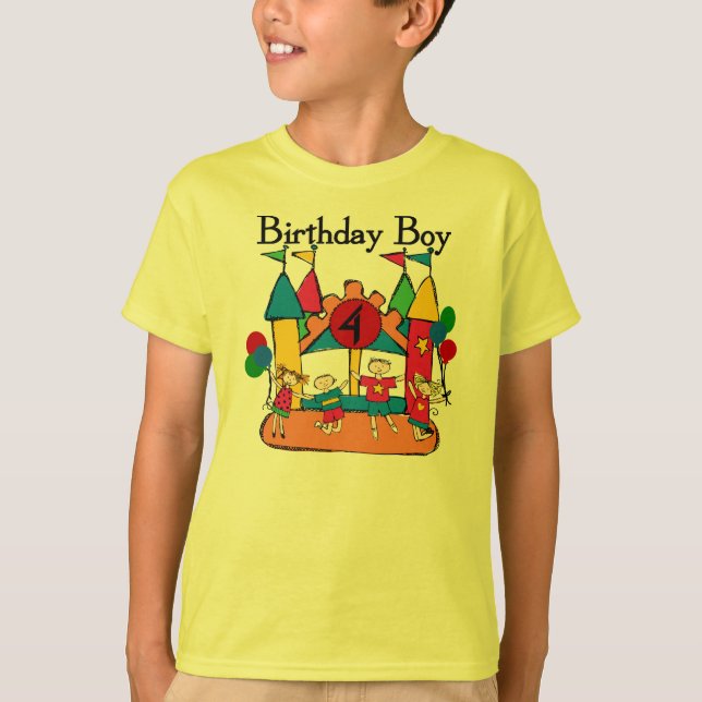 Big Bounce Boy 4th Birthday Tshirts et cadeaux (Devant)