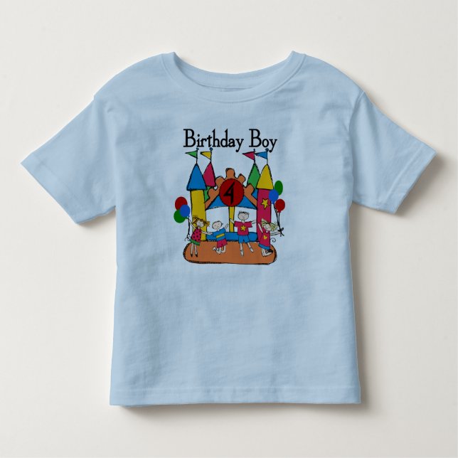 Big Bounce Boy 4th Birthday Tshirts et cadeaux (Devant)