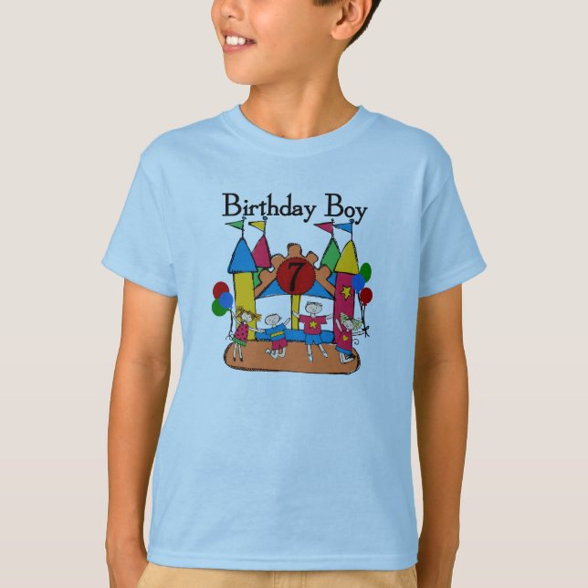 Big Bounce Boy 7th Birthday Tshirts et cadeaux (Devant)