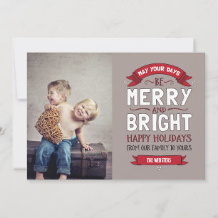 Big Bright & Joyeux Carte photo de vacances