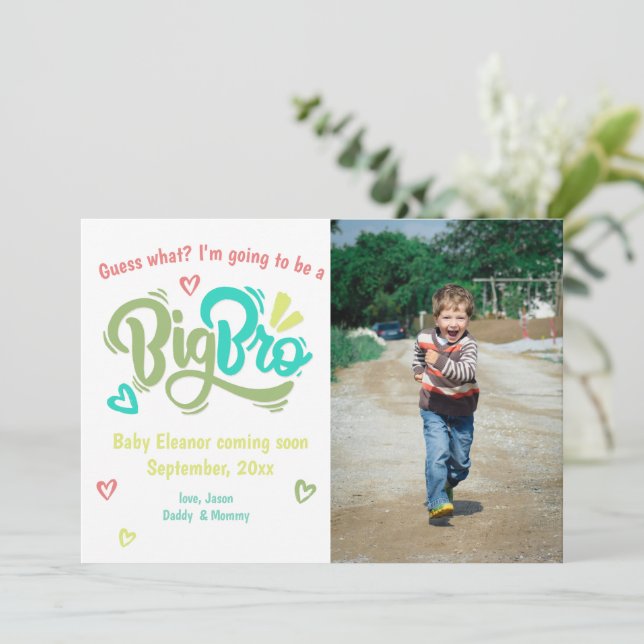 Big Bro photo Big Brother faire-part de grossesse (Debout devant)