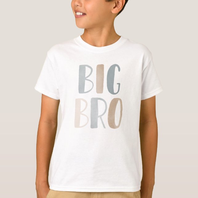 Big Bro Typographic Brother T-Shirt (Devant)