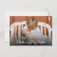 Big Brother New Baby Photo Faire-part de naissance