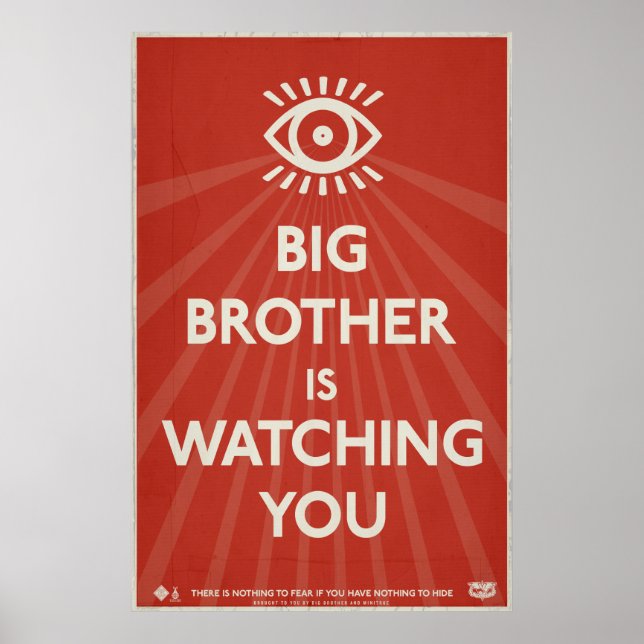 Big Brother vous regarde Affiche de propagande (Devant)