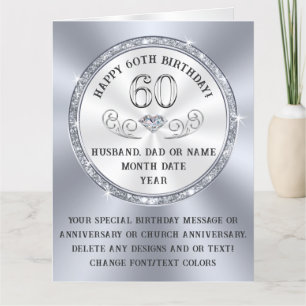 BIG, carte personnalisée 60e anniversaire pour mar