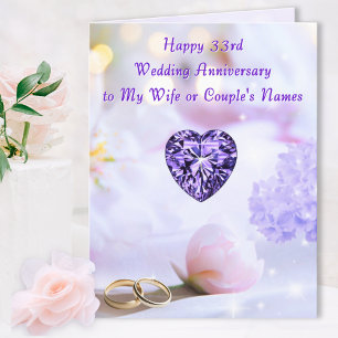 BIG, Cartes d'anniversaire de mariage, 33 ans, Fem