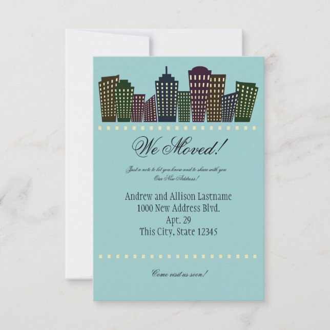 Big City Nouveau Faire-part d'adresse (Devant)