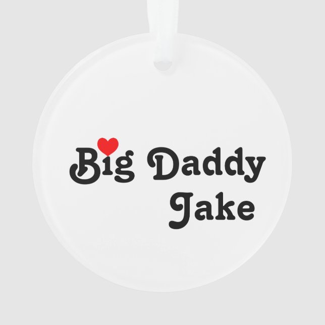 Big Daddy avec ornement en forme de cœur rouge (dos)