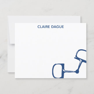 Big Dee Snaffle Bit Horse Carte pour notes - Marin