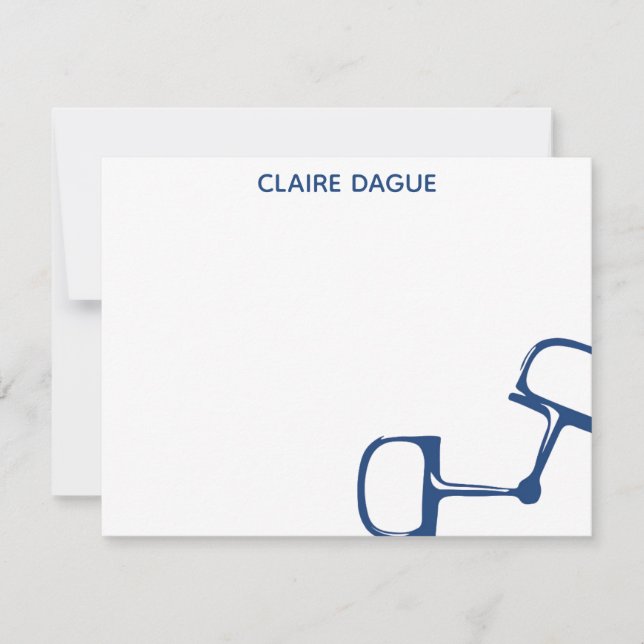 Big Dee Snaffle Bit Horse Carte pour notes - Marin (Devant)