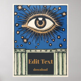 Big Eye, modifier le texte, Poster