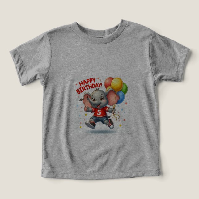 Big Five Celebration : Elephant avec ballons aujou (Design Recto)