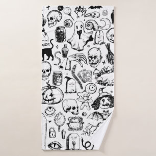 Big halloween doodles collection. Hand drawn vinta