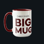 Big Mug de Bourgogne | Grosse Mug | Mug de nom per<br><div class="desc">Améliorez votre expérience du café ou du thé avec notre tasse jumbo personnalisable, conçue pour ceux qui apprécient la simplicité et la fonctionnalité. La police minimaliste masculine ajoute une touche de sophistication, la rendant parfaite pour un usage quotidien ou comme un cadeau réfléchi. Le texte "GRAND MUG de Christopher" peut...</div>