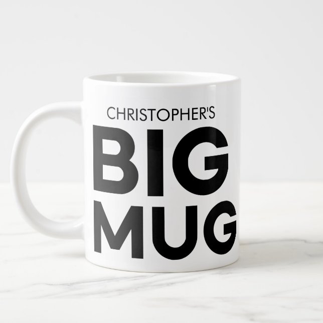 Big Mug | Grosse Mug | Coupe Jumbo | Mug de nom pe (Gauche)