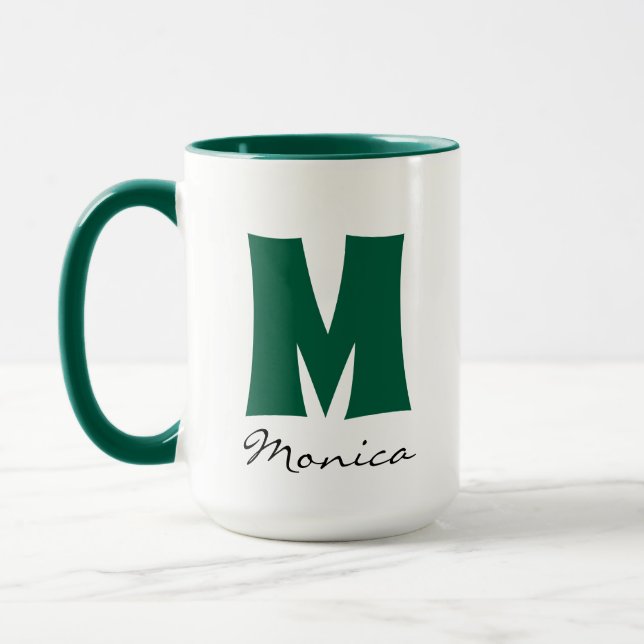 Big Mug | Grosse Mug | Monogramme de nom personnal (Gauche)