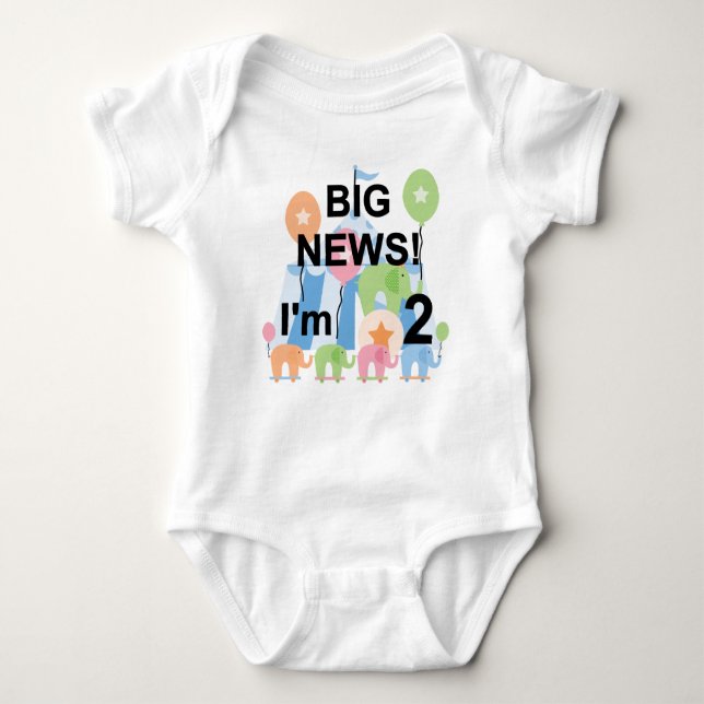 Big News Circus 2nd Birthday T-shirts et cadeaux (Devant)