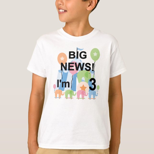 Big News Circus 3e Anniversaire Tshirts et cadeaux (Devant)