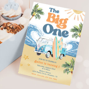 Big One Surf Beach 1er anniversaire Invitation