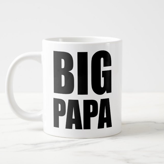 Big Papa Jumbo 20oz Mug, Papa Gift Mug (Gauche)