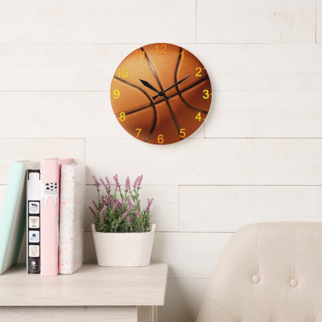 Big Pimply Orange Basket, Horloge Mur (Salle de lecture)