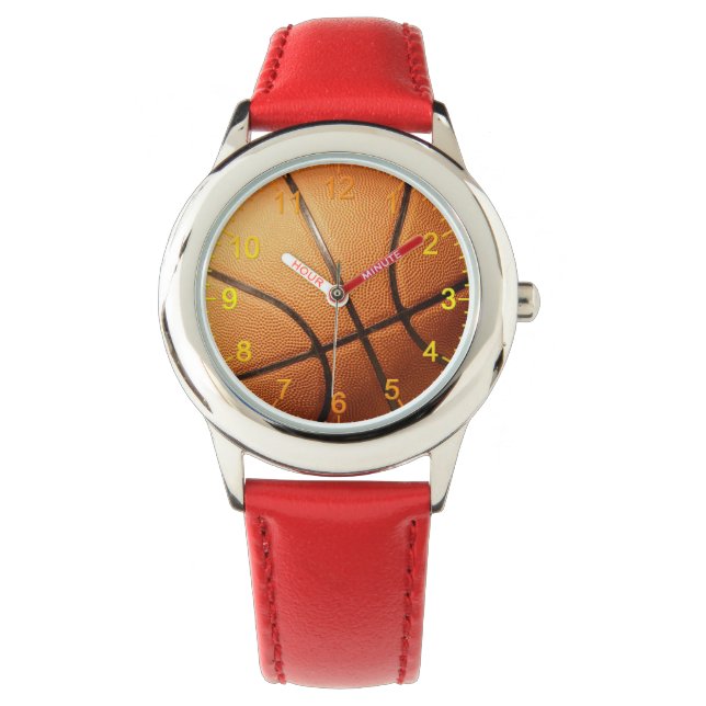 Big Pimply Orange Basket, Montre En Cuir Pour Enfa (devant)