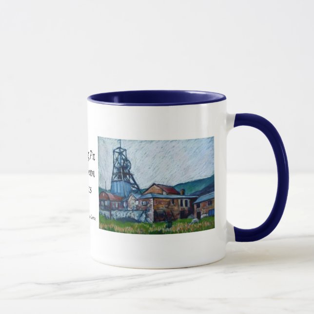 'Big Pit, Blaenavon' Café Mug (Droite)