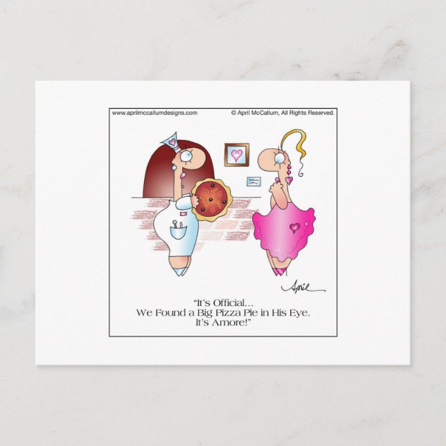 BIG PIZZA PIE Carte postale par April McCallum (Devant)