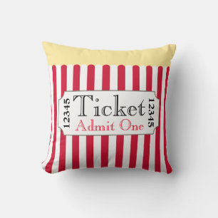 Big Popcorn Movie Ticket Coussin de cinéma
