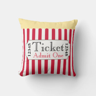 Big Popcorn Movie Ticket Coussin de cinéma