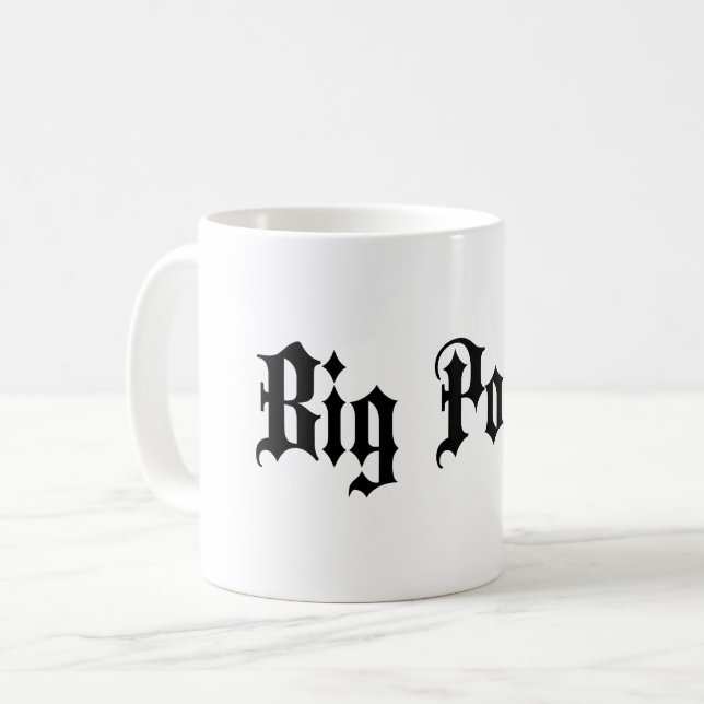 Big Poppa Papa Fête des pères Cadeau Café Mug (Devant gauche)