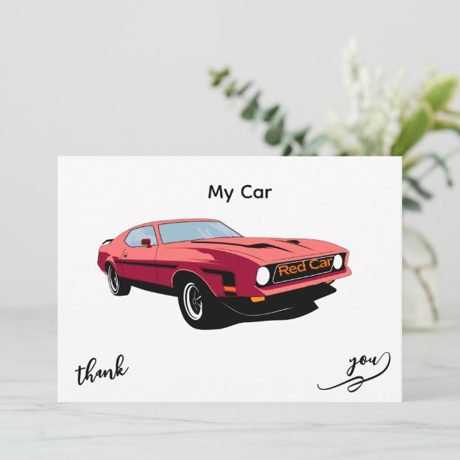 Big Red Car – Mon invitation de conception de voit (Debout devant)
