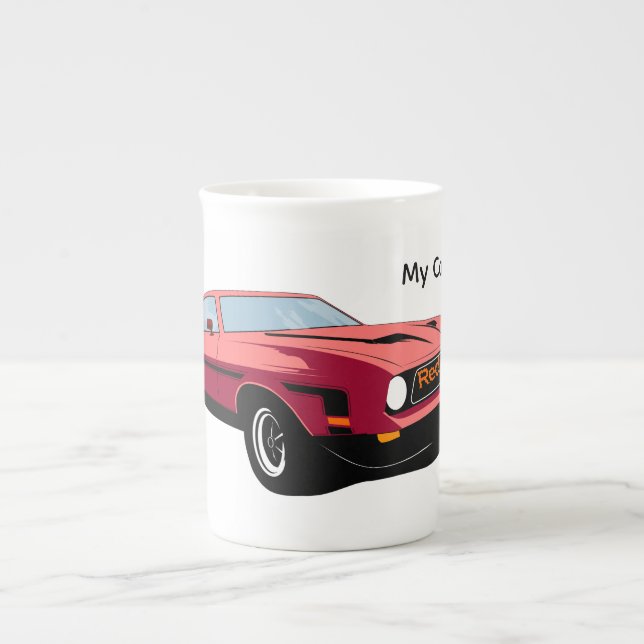Big Red Car Specialty Mug – Custom Text Car Lover  (Devant)