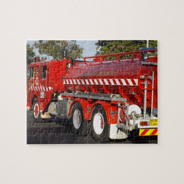 Big Red Fire Engine, Puzzle Jigsaw (Horizontal)