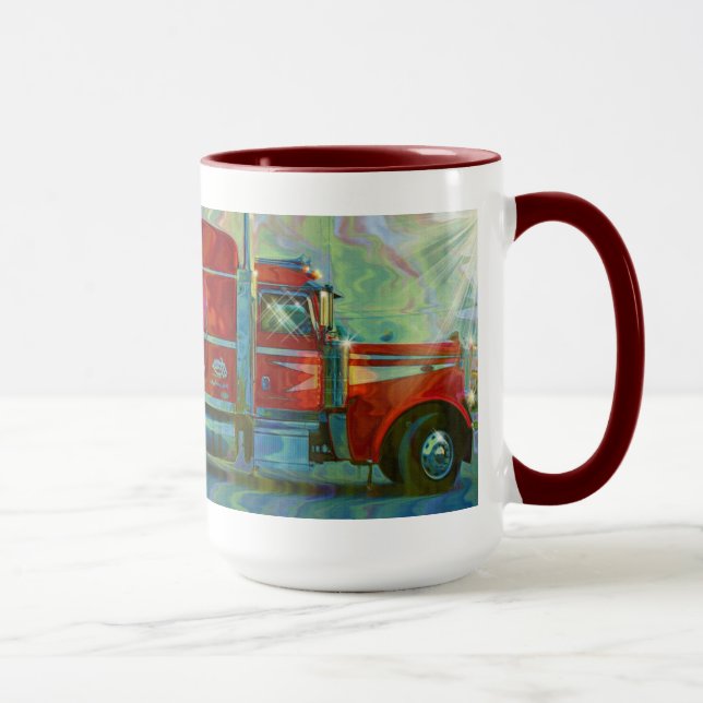 Big Red Truck Truck Truck's Drinking Mug (Droite)
