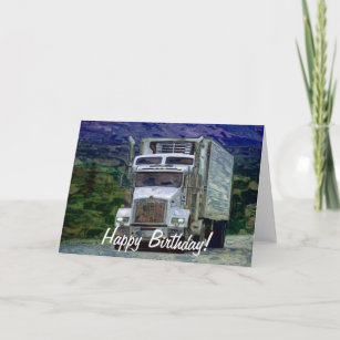 Big Rig Road-liner Truck-lover Carte d'anniversair