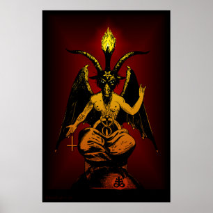 BIG Satanic Chèvre 24x36 Poster d'art mural